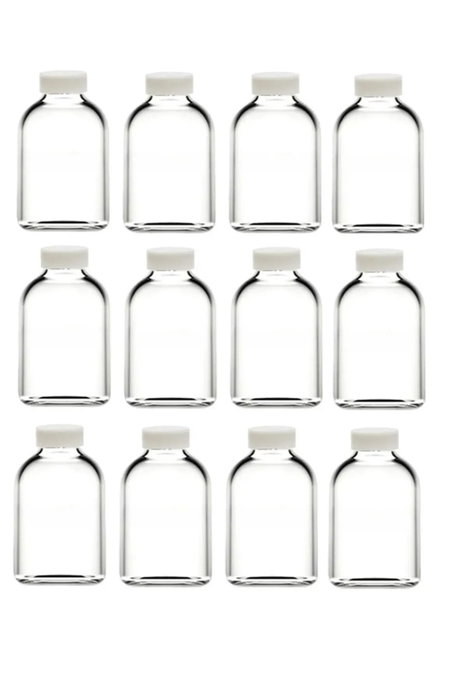 Hermia Juego de Botellas de Vidrio Tu-12Beyazkapaklı, 12 Piezas Hermia Juego de Botellas de Vidrio Tu-12Beyazkapaklı, 12 Piezas